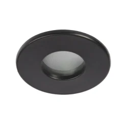 Faretti Da Incasso-Selezionato da Mazzolaluce Faretto da incasso a soffitto rotondo nero per doccia bagno fp