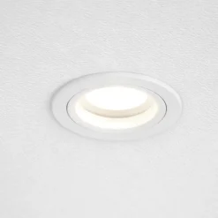 Faretti Da Incasso-Selezionato da Mazzolaluce Faretto da incasso a soffitto in metallo bianco rotondo
