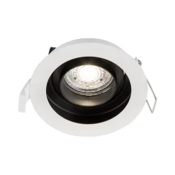 Faretti Da Incasso-Selezionato da Mazzolaluce Faretto da incasso a soffitto rotondo bianco orientabile