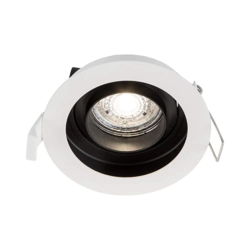 Faretti Da Incasso-Selezionato da Mazzolaluce Faretto da incasso a soffitto rotondo bianco orientabile