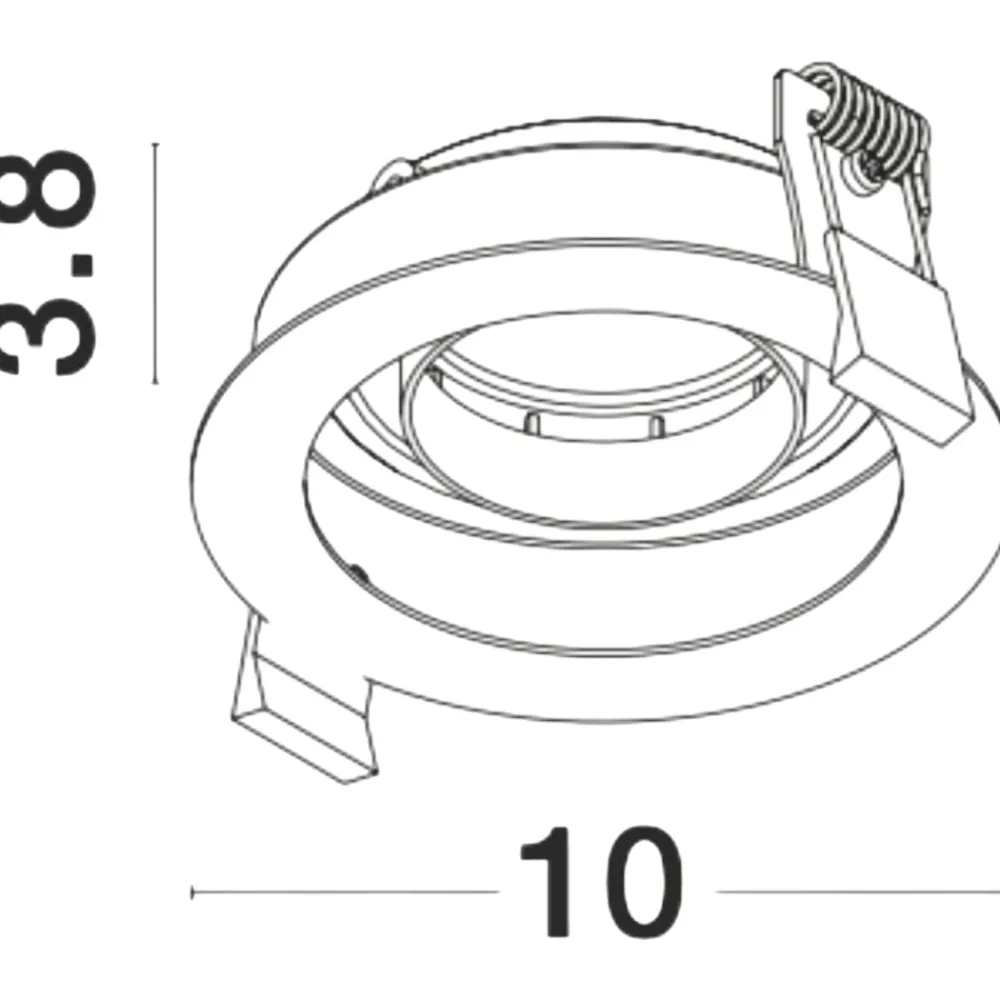 Faretti Da Incasso-Selezionato da Mazzolaluce Faretto da incasso a soffitto rotondo bianco orientabile