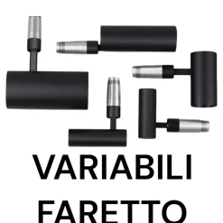 Faretti Da Incasso-Selezionato da Mazzolaluce Faretto da incasso a sospensione h40cm nero led 7w 3000k cri90 spoty