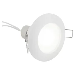 Faretti Da Incasso-Selezionato da Mazzolaluce Faretto da incasso bianco rotondo per controsoffitto bagno doccia