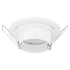 Faretti Da Incasso-Selezionato da Mazzolaluce Faretto da incasso bianco rotondo per controsoffitto bagno doccia