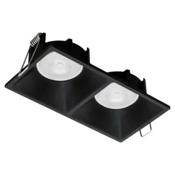 Faretti Da Incasso-Selezionato da Mazzolaluce Faretto da incasso cestello di metallo nero 2 luci fp