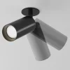 Faretti Da Incasso-Maytoni Faretto da incasso cilindro da soffitto nero orientabile focus
