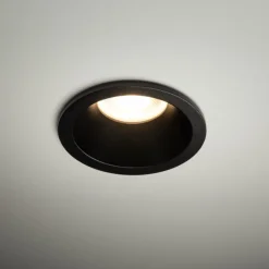 Faretti Da Incasso-Selezionato da Mazzolaluce Faretto da incasso controsoffitto tondo nero gu10