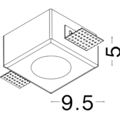 Faretti Da Incasso-Selezionato da Mazzolaluce Faretto da incasso di gesso rotondo a soffitto gu10