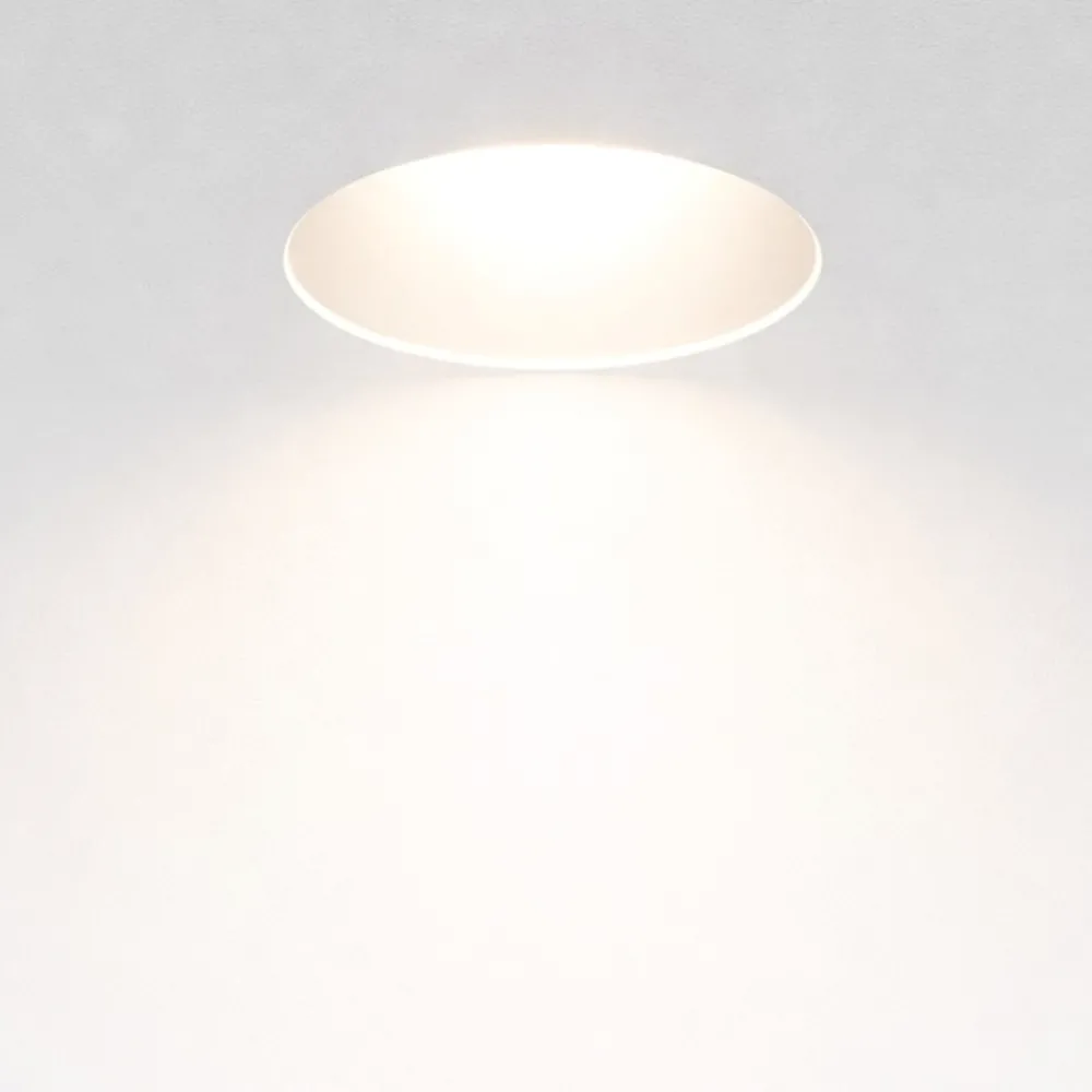 Faretti Da Incasso-Gea Luce Faretto da incasso di gesso tondo gea con vetrino per cartongesso