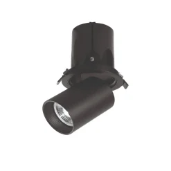 Faretti Da Incasso-Selezionato da Mazzolaluce Faretto da incasso estraibile led 15w 3000k nero per cartongesso