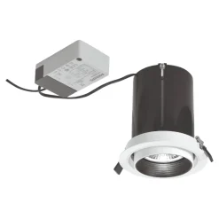 Faretti Da Incasso-Selezionato da Mazzolaluce Faretto da incasso estraibile led 15w 3000k orientabile bianco per cartongesso
