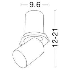 Faretti Da Incasso-Selezionato da Mazzolaluce Faretto da incasso estraibile led 15w 3000k orientabile bianco per cartongesso
