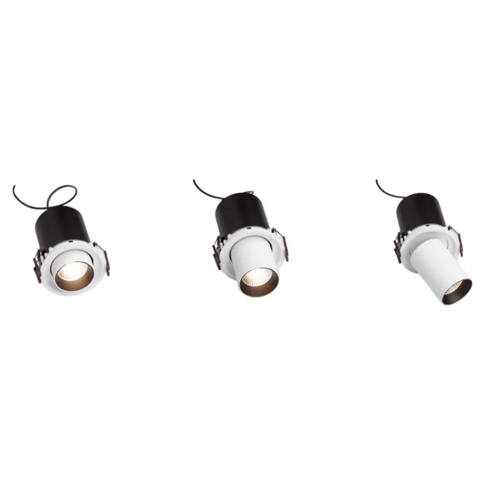 Faretti Da Incasso-Selezionato da Mazzolaluce Faretto da incasso estraibile bianco led 30w 3000k per cartongesso