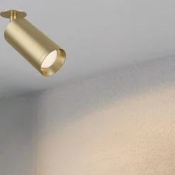 Faretti Da Incasso-Maytoni Faretto da incasso focus a soffitto cilindro oro orientabile