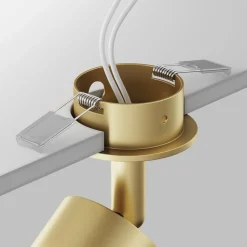 Faretti Da Incasso-Maytoni Faretto da incasso focus a soffitto cilindro oro orientabile