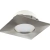 Faretti Da Incasso-Eglo Faretto da incasso led a soffitto 6w 3000k grigio fp