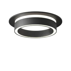 Faretti Da Incasso-Maytoni Faretto da incasso led gx53 nero rotondo a soffitto orlo