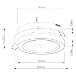 Faretti Da Incasso-Maytoni Faretto da incasso led gx53 nero rotondo a soffitto orlo