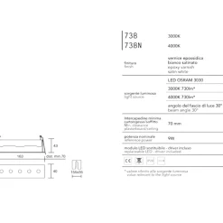 Faretti Da Incasso-IsyLuce Faretto da incasso led per controsoffitto 9w 4000k 220-240v exacta bianco
