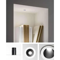 Faretti Da Incasso-Ideal Lux Faretto da incasso led per niccia 3w 3000k 220-240v ottica 25gradi bianco cri95 one