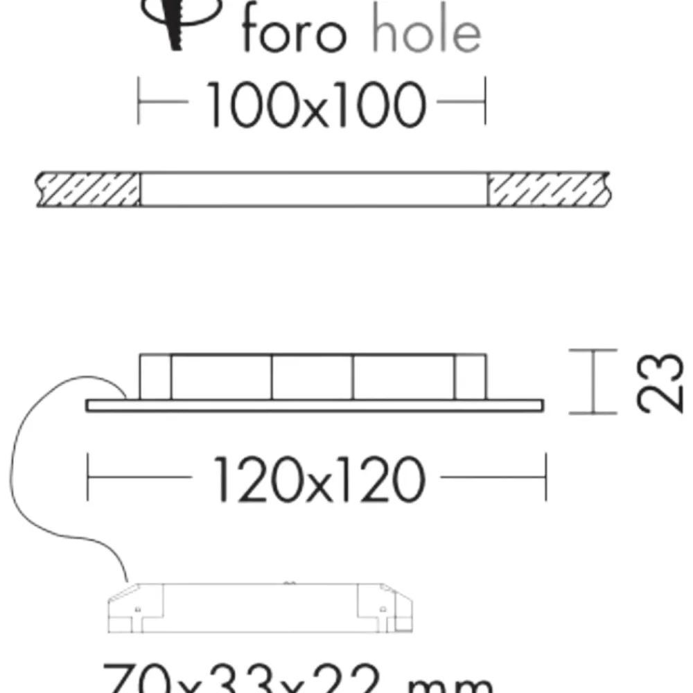 Faretti Da Incasso-Selezionato da Mazzolaluce Faretto da incasso led quadrato bianco a soffitto 220-240v 6w 4000k