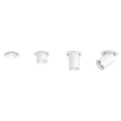Faretti Da Incasso-Selezionato da Mazzolaluce Faretto da incasso led 15w 3000k cilindro bianco orientabile