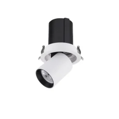 Faretti Da Incasso-Selezionato da Mazzolaluce Faretto da incasso led 15w 3000k cilindro bianco orientabile