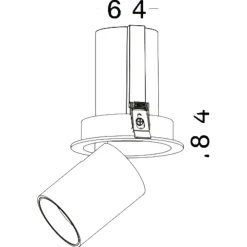 Faretti Da Incasso-Selezionato da Mazzolaluce Faretto da incasso led 15w 3000k cilindro bianco orientabile