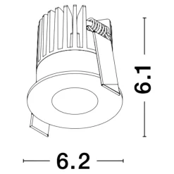 Faretti Da Incasso-Selezionato da Mazzolaluce Faretto da incasso led 9w 3000k per cartongesso