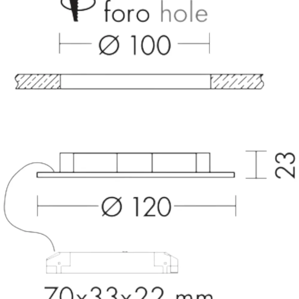 Faretti Da Incasso-Selezionato da Mazzolaluce Faretto da incasso led 6w 3000k rotondo bianco 220-240v