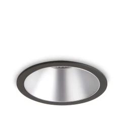 Faretti Da Incasso-Ideal Lux Faretto da incasso led 11w 3000k 220v nero argento game trim round