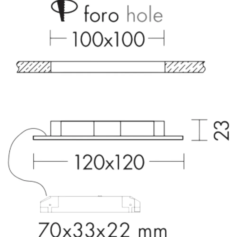 Faretti Da Incasso-Selezionato da Mazzolaluce Faretto da incasso led 6w 3000k 220-240v quadrato bianco per cartongesso