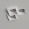 Faretti Da Incasso-Selezionato da Mazzolaluce Faretto da incasso 3 luci gx53 led quadrati in gesso da soffitto