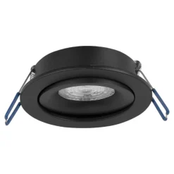 Faretti Da Incasso-Selezionato da Mazzolaluce Faretto da incasso nero rotondo orientabile per cartongesso
