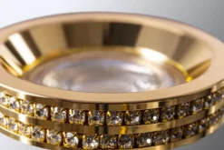 Faretti Da Incasso-Selezionato da Mazzolaluce Faretto da incasso oro rotondo con cristalli