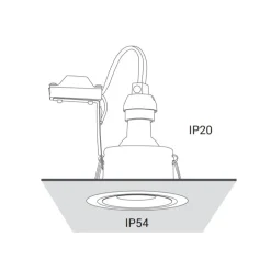 Faretti Da Incasso-Selezionato da Mazzolaluce Faretto da incasso per bagno doccia quadrato ip54 gu10