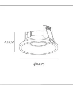 Faretti Da Incasso-Selezionato da Mazzolaluce Faretto da incasso per bagno doccia ip44 rotondo nero gu10