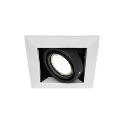 Faretti Da Incasso-Maytoni Faretto da incasso quadrato bianco orientabile metal modern