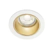 Faretti Da Incasso-IsyLuce Faretto da incasso rotondo bianco interno oro per controsoffitto