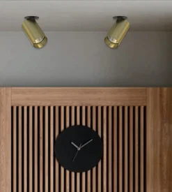 Faretti Da Incasso-Selezionato da Mazzolaluce Faretto da incasso soffitto cilindro orientabile oro satinato fp