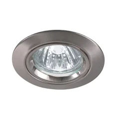 Faretti Da Incasso-Selezionato da Mazzolaluce Faretto da incasso soffitto rotondo nickel gu10