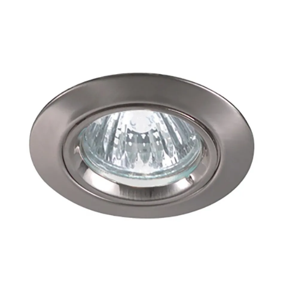 Faretti Da Incasso-Selezionato da Mazzolaluce Faretto da incasso soffitto rotondo nickel gu10