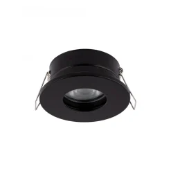 Faretti Da Incasso-Selezionato da Mazzolaluce Faretto da incasso soffitto rotondo nero per bagno doccia ip54 gu10 220v