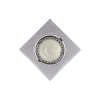 Faretti Da Incasso-Selezionato da Mazzolaluce Faretto da incasso soffitto 5w 3000k grigio quadrato orientabile