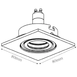 Faretti Da Incasso-Selezionato da Mazzolaluce Faretto da incasso soffitto 5w 3000k grigio quadrato orientabile
