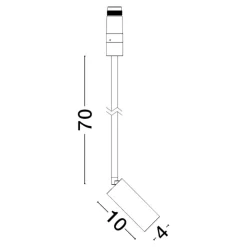 Faretti Da Incasso-Selezionato da Mazzolaluce Faretto da incasso spoty h70cm a sospensione bianco led 7w 3000k cri90
