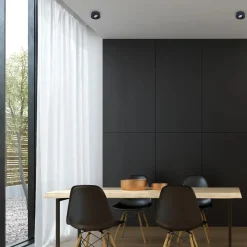 Faretti Da Incasso-Selezionato da Mazzolaluce Faretto da incasso tondo nero a soffitto orientabile fp