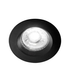 Faretti Da Incasso-IsyLuce Faretto da incasso tondo nero per controsoffitto