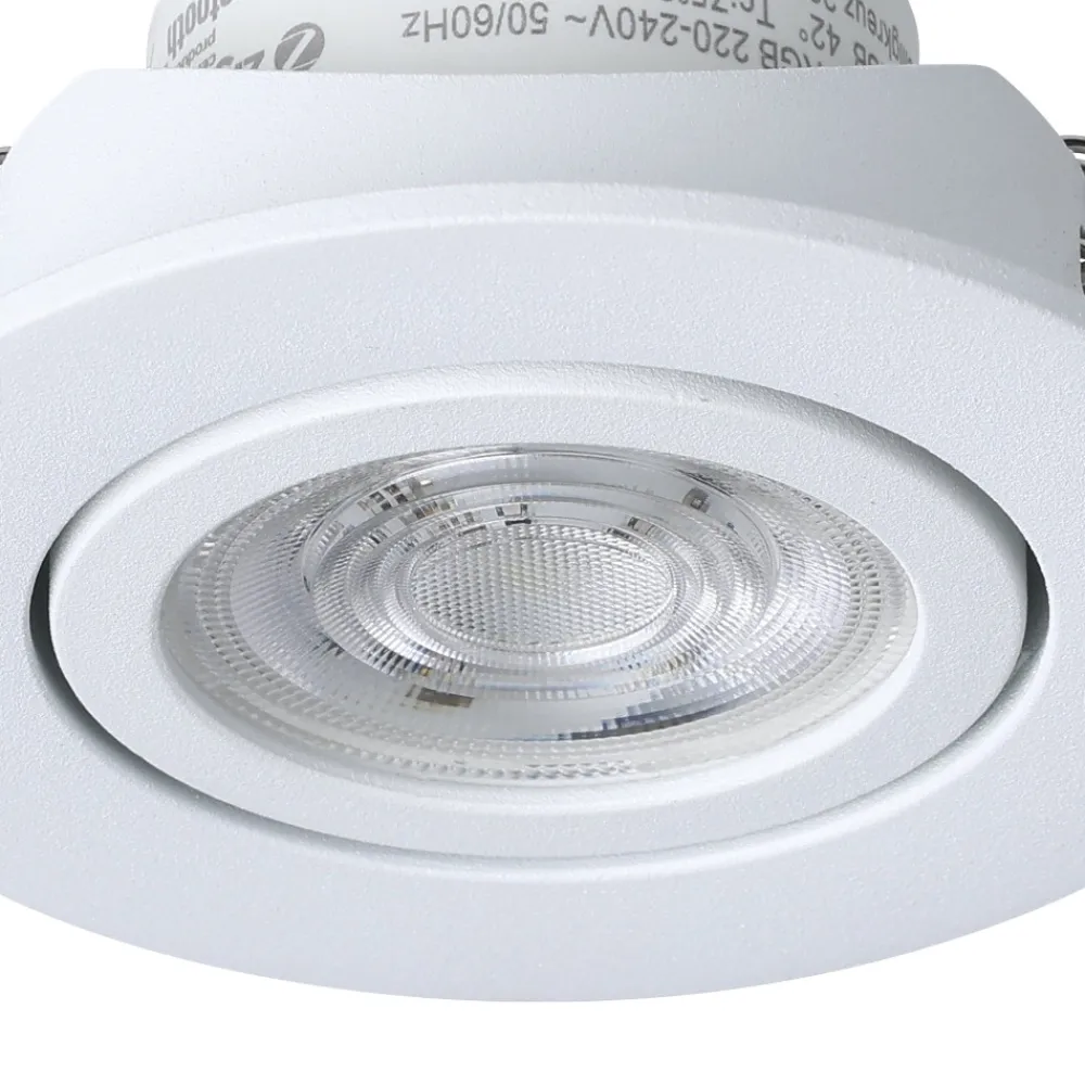 Faretti Da Incasso-Eglo Faretto da incasso 220-240v smart led rgb 2700k a 6500k dimmerabile controllo con app bianco saliceto