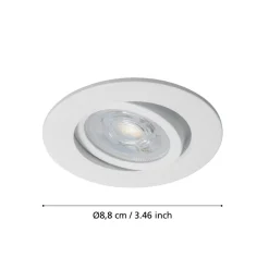 Faretti Da Incasso-Eglo Faretto da incasso 220-240v smart led rgb 2700k a 6500k dimmerabile controllo con app bianco saliceto